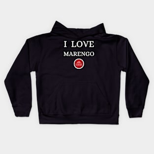 I LOVE MARENGO | Alabam county United state of america Kids Hoodie